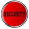 Red Round Security Button Isolated