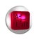 Red Route location icon isolated on transparent background. Map pointer sign. Concept of path or road. GPS navigator