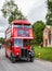 Red Routemaster London double decker bus, Imberbus day classic bus service between Warminster and Imber Village in Imber, Wilts