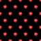 Red rubies on black seamless simple style pattern