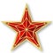 Red ruby star as on the Kremlin.Vector illustration on white background.Victory Day.