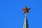 Red ruby star. Moscow Kremlin tower.