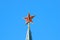Red ruby star. Moscow Kremlin tower.