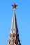 Red ruby star. Moscow Kremlin tower.