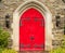 Red Rustic Ornate Church Doors Gatlinburg Tennessee