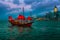 Red sail boat of Hong Kong