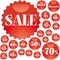 Red sale badges