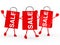 Red sale bags wave