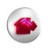 Red Sale house icon isolated on transparent background. Buy house concept. Home loan concept, rent, buying a property