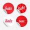 Red sale stickers promo badges