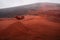 Red sand quarry. Seydisholar crater. Iceland