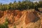 Red sand-rock mine