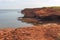 Red Sandstone Cliffs at Low Tide
