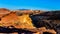 Red Sandstone and desert landscape surrounding Sulphur Creek Canyon at Sunset Point in Capitol Reef National Park