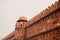 Red sandstone fortress walls of Red Fort in Delhi India