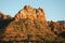 Red sandstone mountain formation, in Arizona in the U.S. Southwest, in natural light