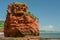 red sandstones of the Ladram bay on the English Channel coast