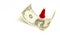 Red Santa Claus souvenir hat in the center for one dollar bill. The concept of financial costs for Christmas. Stylized processing