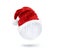Red Santa Hat on Golf Ball