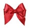 Red satin gift bow