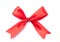 Red satin gift bow ribbon