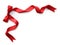 Red satin ribbon with bow