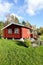 Red scandinavian summer cottage