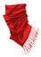 Red scarf isolated on white