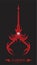 Red Scorpion. Dark Red Scorpion with the light red outline.