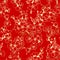 Red Seamless Pattern with Golden Flowering Branches