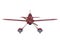 Red seaplane. 3D render