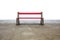 red seat bench background