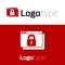 Red Secure your site with HTTPS, SSL icon isolated on white background. Internet communication protocol. Logo design