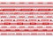 Red security warning vector tapes with typography