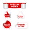 Red set paper stickers special offer