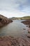 Red shale cliffs, Newfoundland and Labrador, Canada