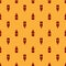 Red Shaving gel foam icon isolated seamless pattern on brown background. Shaving cream. Vector Illustration