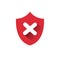 Red Shield Icon Access Denied Protection And Security