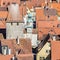 Red shingle roofs in Rothenburg ob der Tauber