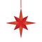 Red, shiny, eight-pointed Christmas star