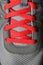 Red Shoe Laces on Running Shoes