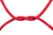 Red shoe laces tied together