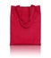 Red shopping fabric bag