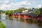 The Red Shore Houses along the Porvoo River in Finland