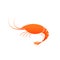 Red shrimp glyph icon