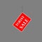 Red sign `today sale` tag