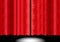 Red Silk Patterned Curtain