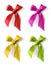 Red silk ribbon bow