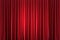 Red silk stage curtain on theater