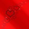 Red And Silver Hearts Background